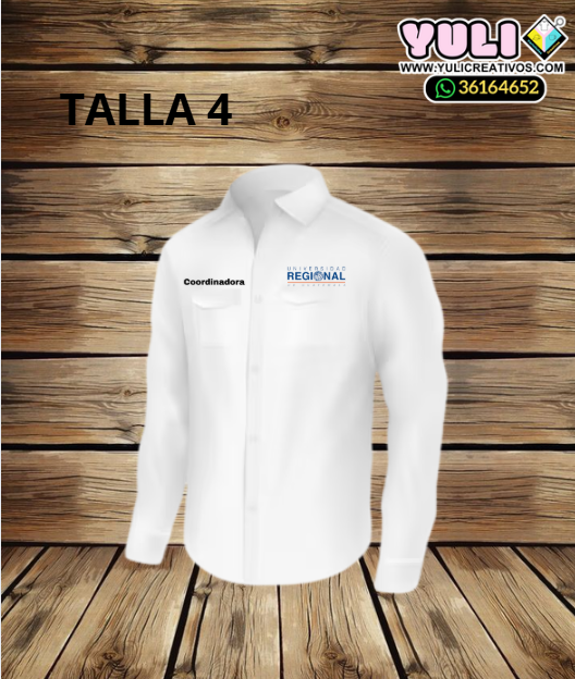 CAMISA COLUMBIA BLANCA TAMAÑO 4 MANGA LARGA - Yuli Variedades Creativas