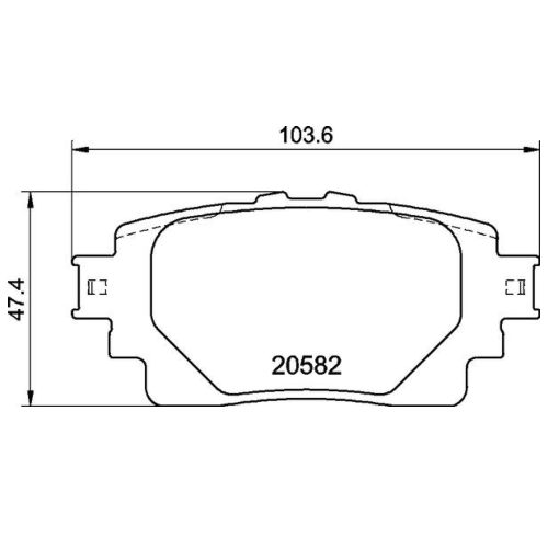 Pastillas NF-1074 (9427-D2183=D6360) GIC Toyota Corolla (19-22)  - Repuestos y Lubricantes Vicent's