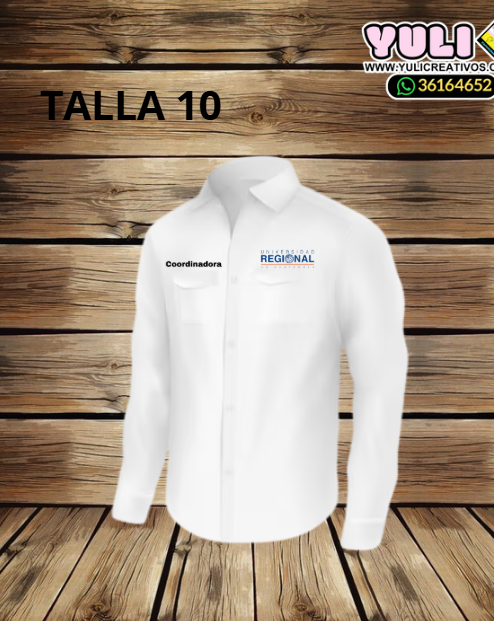 CAMISA COLUMBIA BLANCA TAMAÑO 10 MANGA LARGA - Yuli Variedades Creativas