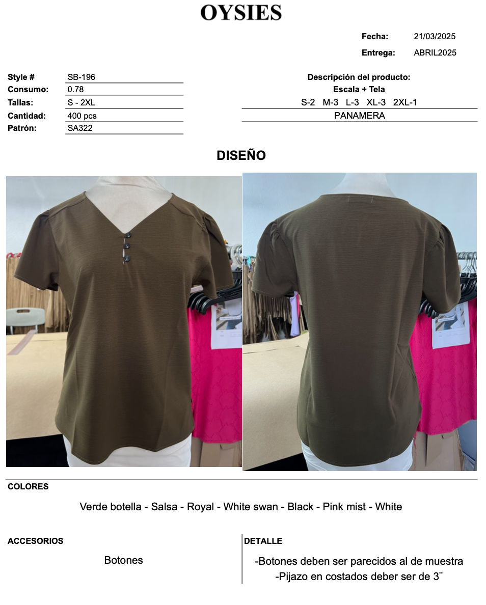SB196 Oferta - Oysies