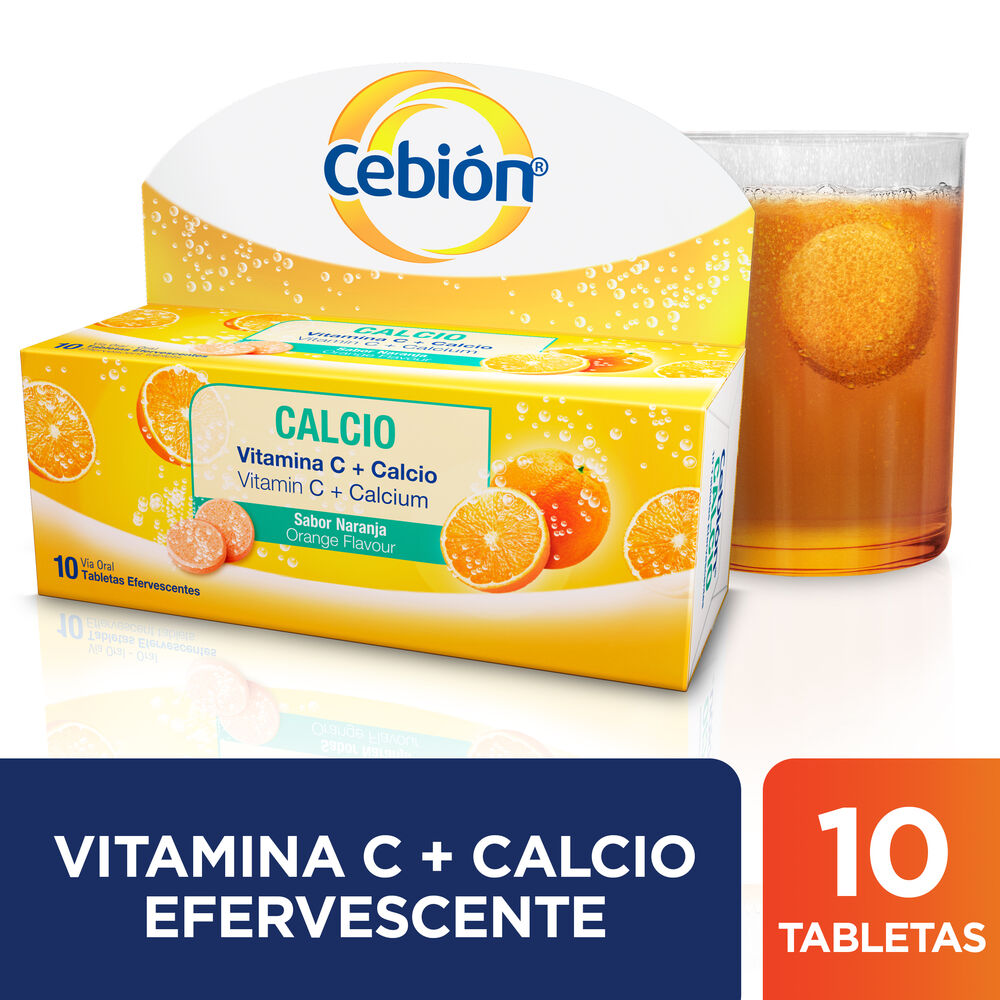 Cebion Calcio + Vitamina C ( Tabletas Efervescentes ) - FARMACIA NUEVO MILENIO