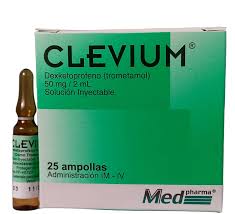 CLEVIUM (Dexketoprofeno 50mg/2ml 2ML SOLUCION INYECTABLE  - FARMACIA NUEVO MILENIO