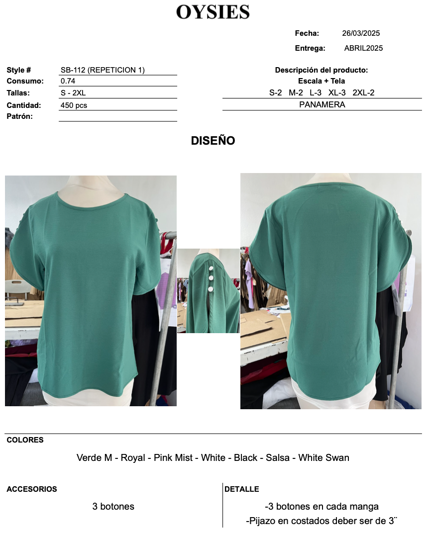 SB112 Oferta - Oysies