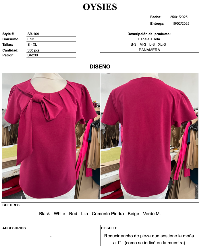 SB169 Oferta - Oysies