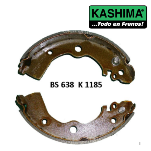 Zapatas (1438-BS638=638PG) Kashima Nissan Sentra (95-99) - Repuestos y Lubricantes Vicent's