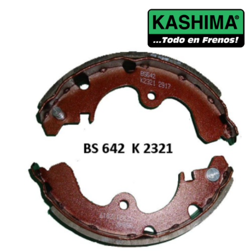 Zapatas (1439-BS642=K2321) Kashima Toyota Tercel (91-99), Paseo (92-99) - Repuestos y Lubricantes Vicent's