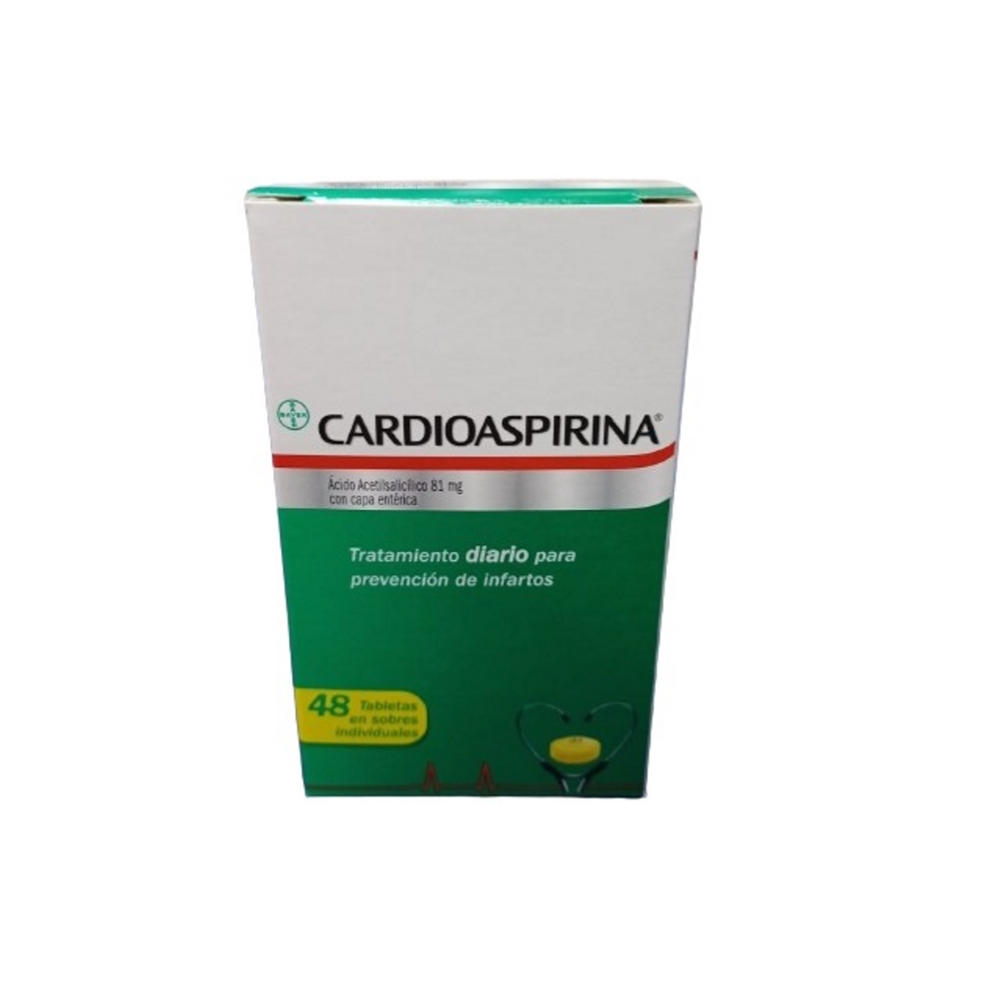CARDIOASPIRINA (acido acetilsalicilico 81mg) *tabletas - FARMACIA NUEVO MILENIO