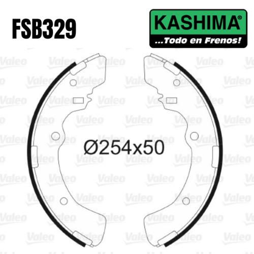 Zapatas (K686=FSB329) Kashima Mitsubishi L-300 (94-00) L-400 Furgon (96-05) - Repuestos y Lubricantes Vicent's