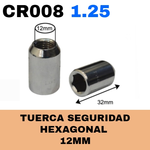 Tuerca Hexagonal de Seguridad (12X1.25)  - Repuestos y Lubricantes Vicent's