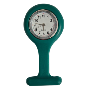 RELOJ SEGUNDERO DE SILICONA CON BROCHE VERDE OBSCURO - Proveedora De Salud Total, Sociedad Anonima