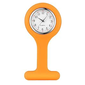 RELOJ SEGUNDERO DE SILICONA CON BROCHE NARANJA - Proveedora De Salud Total, Sociedad Anonima