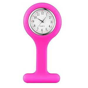 RELOJ SEGUNDERO DE SILICONA CON BROCHE FUCSIA - Proveedora De Salud Total, Sociedad Anonima