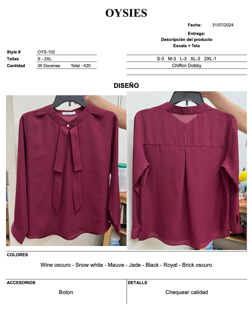 OYS102 Oferta - Oysies