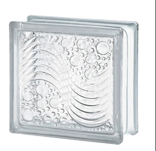 Block de vidrio tipo Ola glass block - Ferretería y Distribuidora el 