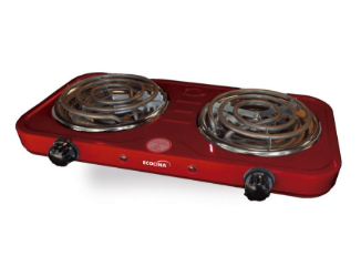 ESTUFA ELECTRICA 2 QUEMADORES  ROJO - Ferretería Todo El Mundo
