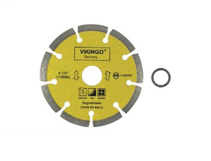 Disco de diamante segmentado 4 1/2" Vikingo - Ferretería y Distribuidora el 