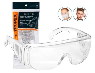 Lentes de seguridad negro TRUPER - Ferretería y Distribuidora el 