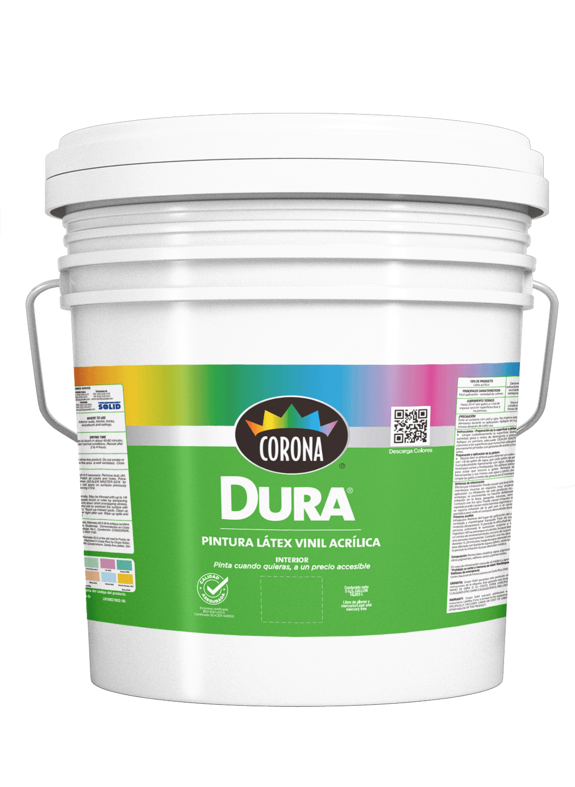 Pintura latex Naranja dulce 2745 CUBETA CORONA - Ferretería y Distribuidora el 