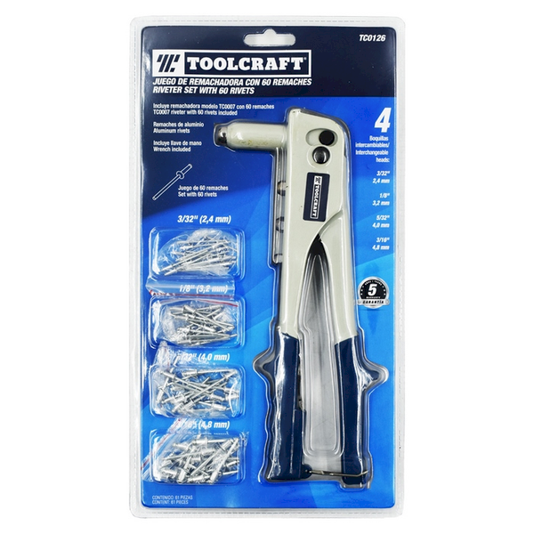 Remachadora trabajo pesado TOOLCRAFT - Ferretería y Distribuidora el 