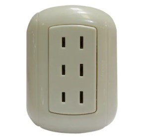 Tomacorriente triple sencillo Economico de sobreponer  - Ferretería y Distribuidora el 