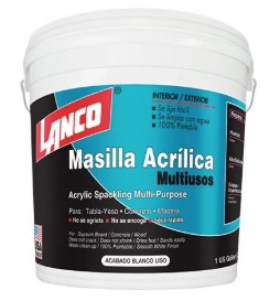 Masilla acrílica 8 oz. 473ml  LANCO - Ferretería y Distribuidora el 