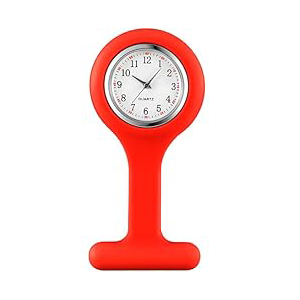 RELOJ SEGUNDERO DE SILICONA CON BROCHE ROJO - Proveedora De Salud Total, Sociedad Anonima