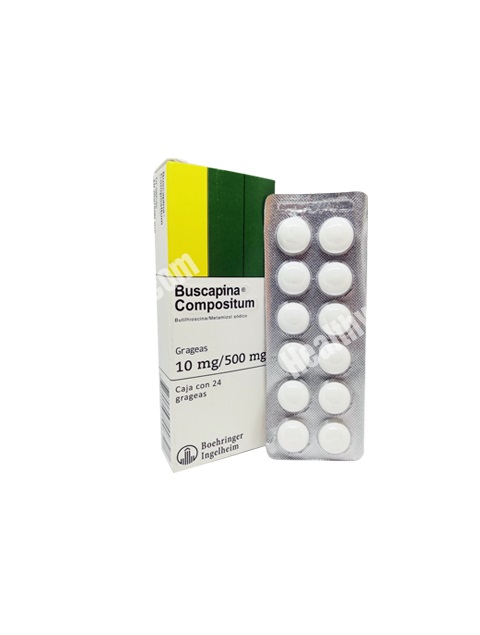 BUSCAPINA COMPOSITUM 10mg/500mg (butilhioscina/metamizol sodico) *grageas  - FARMACIA NUEVO MILENIO