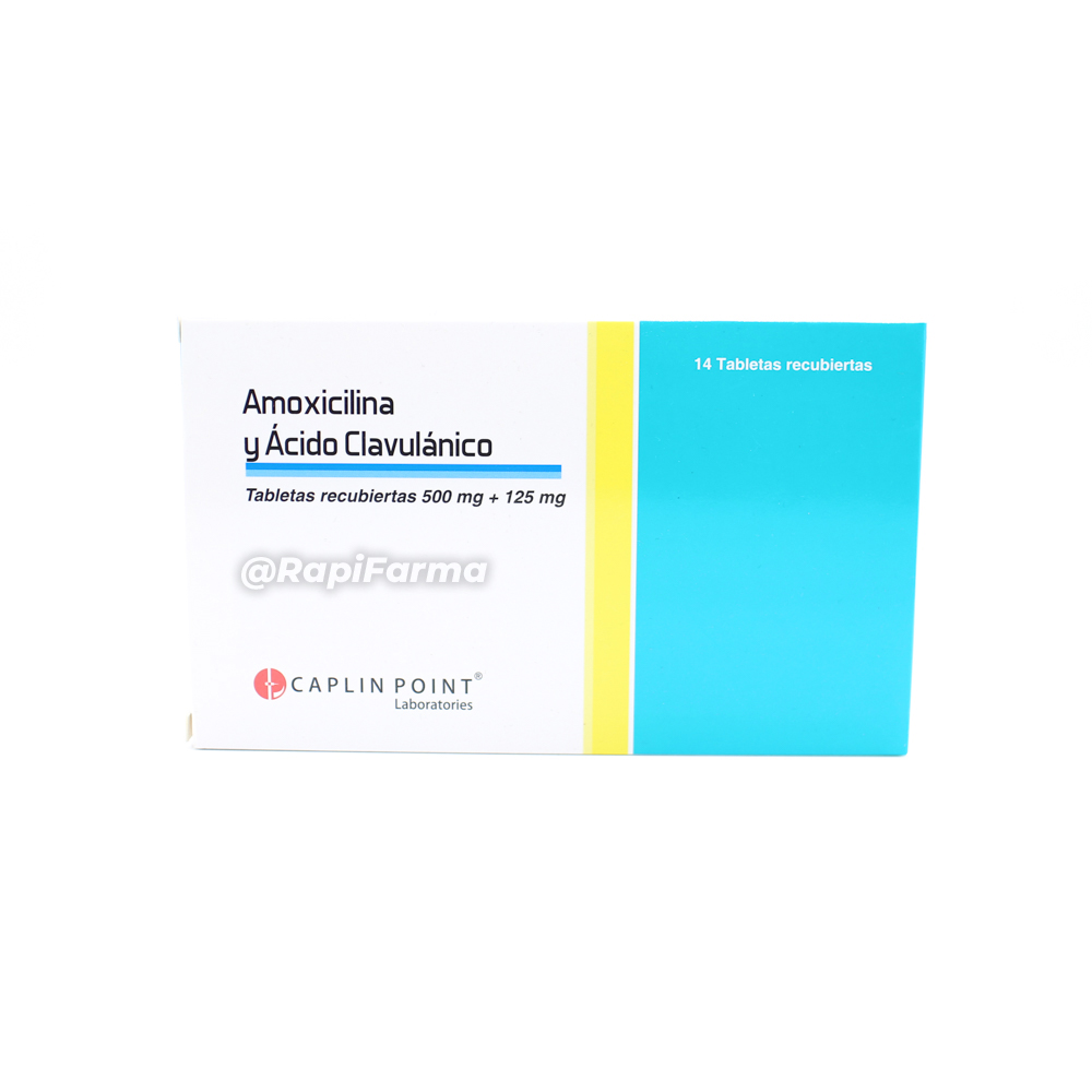 AMOXICILINA ACIDO CLAVULANICO (500mg+125mg) *Tabletas  - FARMACIA NUEVO MILENIO