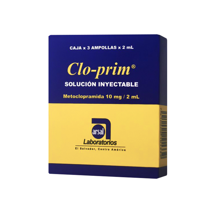 CLO-PRIM 10MG/2ML (metoclopramida) *ampollas  - FARMACIA NUEVO MILENIO