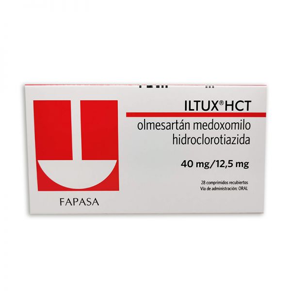 ILTUX HCT (Olmesartan Medoxomil/Hidroclorotiazida 40mg/12,5mg) * 28 Comprimidos - FARMACIA NUEVO MILENIO