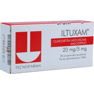 ILTUXAM (Olmesartan Medoxomil/amlodipino 20mg/5mg) * 28 Comprimidos - FARMACIA NUEVO MILENIO