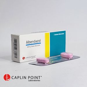 ALBENDAZOL 400mg * Caja de 2 tabletas masticables  - FARMACIA NUEVO MILENIO