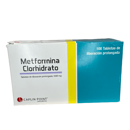 METFORMINA CLORHIDRATO 1000mg  *Tabletas - FARMACIA NUEVO MILENIO