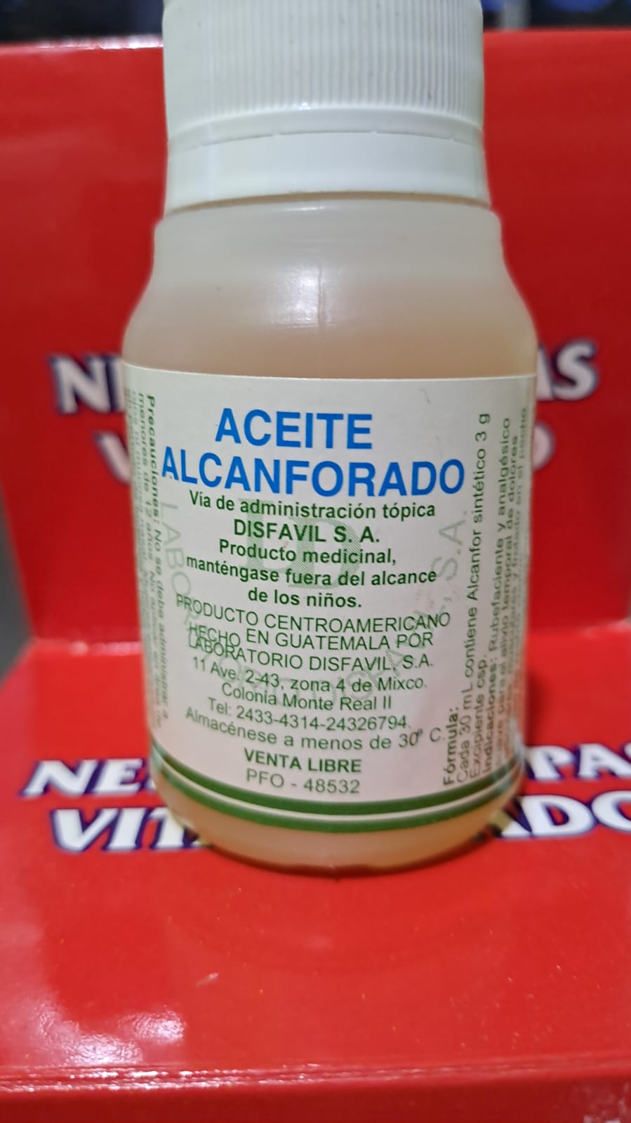 ACEITE ALCANFORADO 60ML *uso tópico   - FARMACIA NUEVO MILENIO