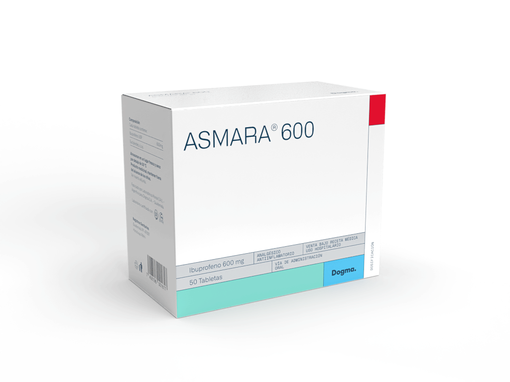 ASMARA 600 (Ibuprofeno 600mg) *Tabletas - FARMACIA NUEVO MILENIO