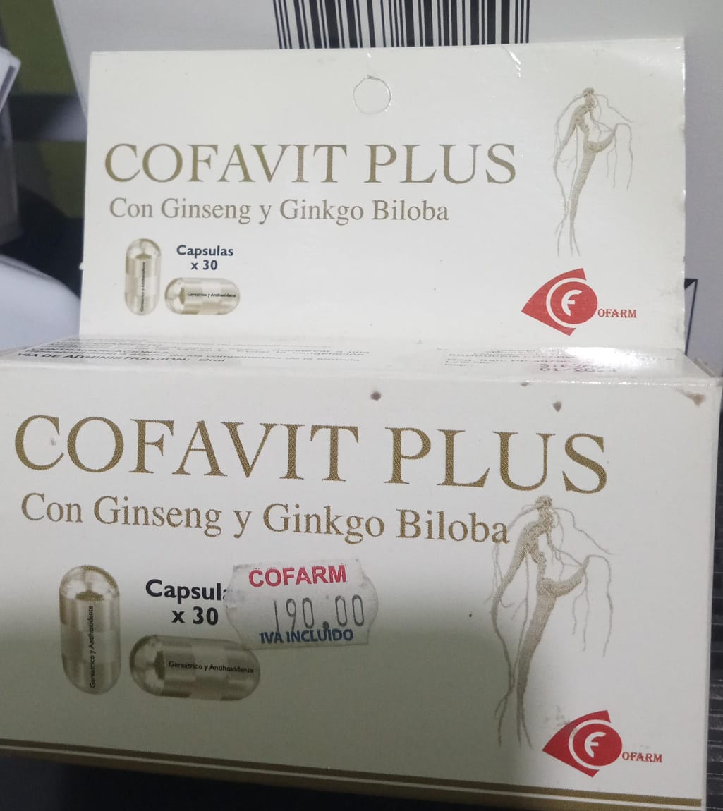 COFAVIT PLUS (con ginseng y ginkgo biloba) *capsulas  - FARMACIA NUEVO MILENIO