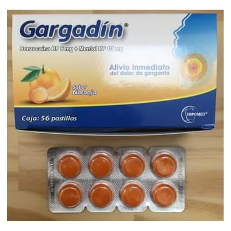 GARGADíN (benzocaína bp 6mg/mentol bp 10mg) *pastillas chupadas  - FARMACIA NUEVO MILENIO