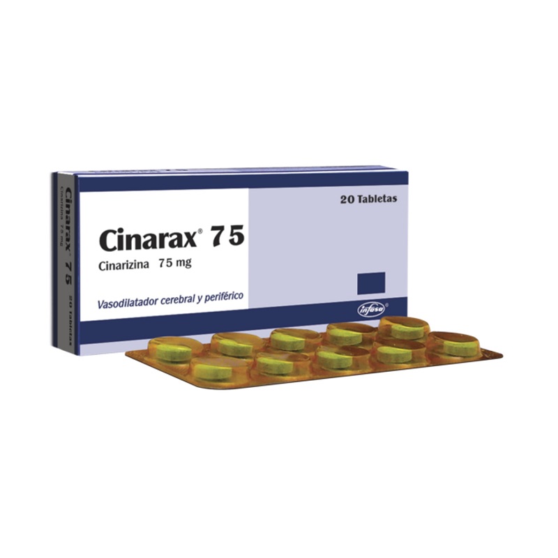 CINARAX 75MG (cinarizina 75mg) *tableras por unidad - FARMACIA NUEVO MILENIO