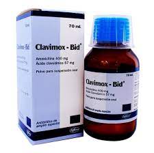 CLAVIMOX BID 400mg/5ml (amoxicilina/acido clavulanico) *suspensión 70ml  - FARMACIA NUEVO MILENIO