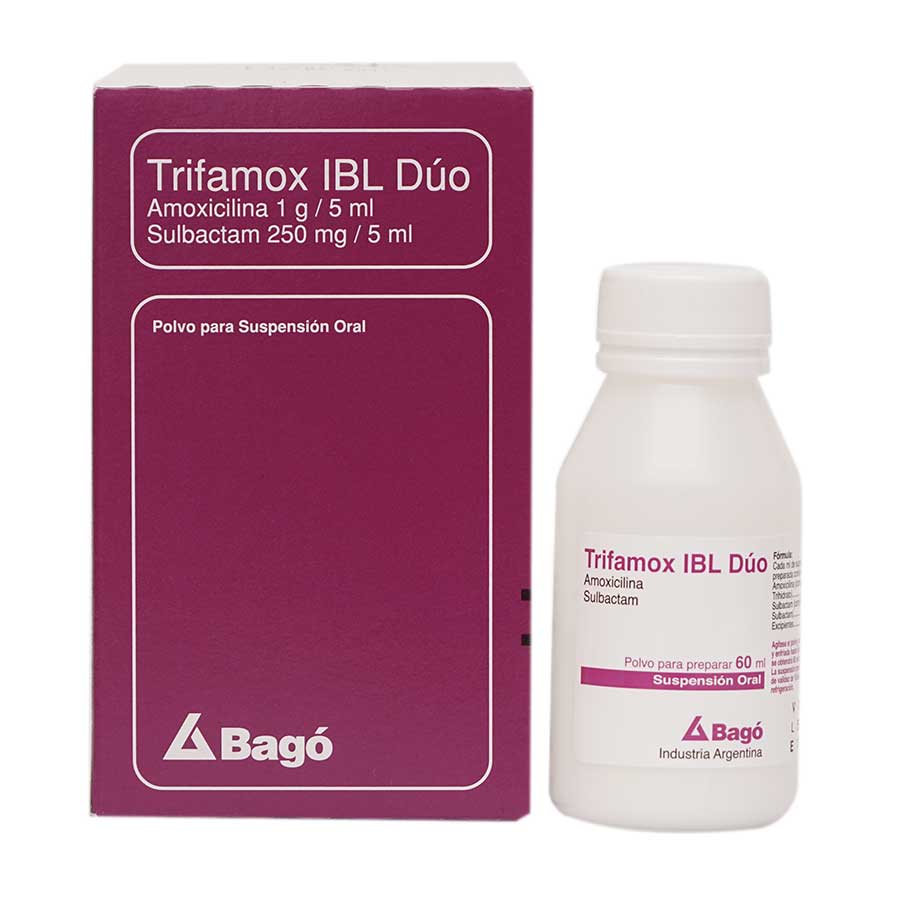 TRIFAMOX IBL DUO 1G/5ML/250MG MG POLVO PARA SUSPENSIÓN ORAL 30 ML - FARMACIA NUEVO MILENIO