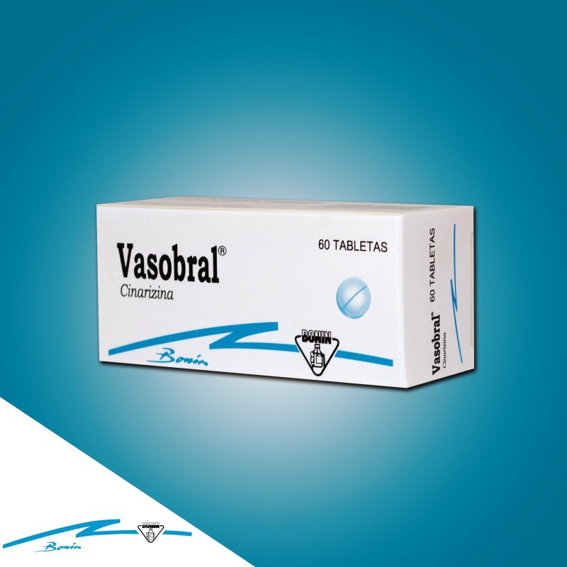 VASOBRAL 25mg (cinarizina 25mg) *tabletas  - FARMACIA NUEVO MILENIO