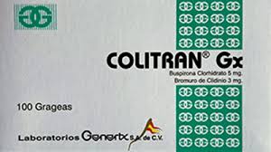 COLITRAN GX (buspirona clorhidrato 5mg/bromuro de clidinio 3mg) *grageas  - FARMACIA NUEVO MILENIO
