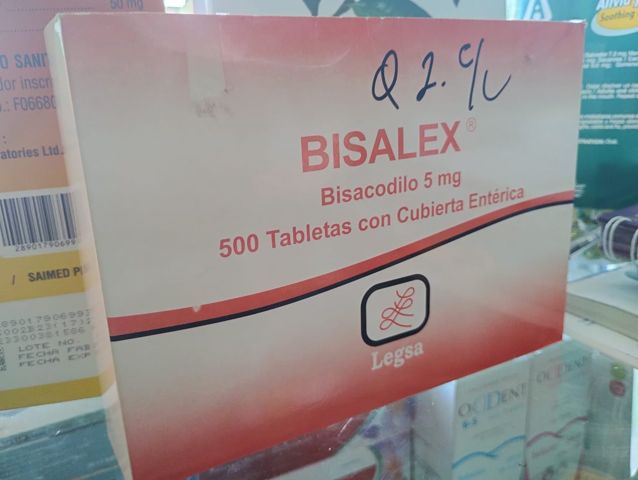 BISALEX (bisacodilo 5mg) *tableta de cubierta entérica  - FARMACIA NUEVO MILENIO