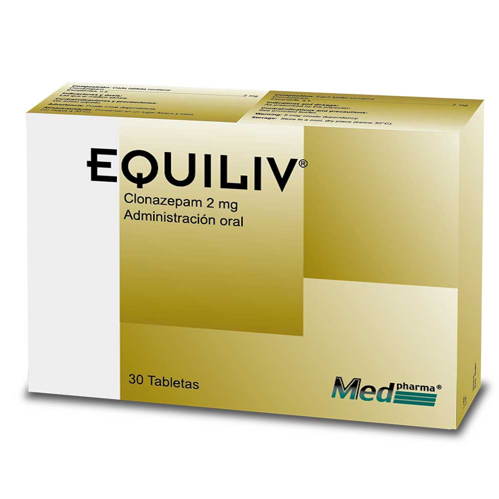 EQUILIV (Clonazepam 2mg) *Tabletas - FARMACIA NUEVO MILENIO