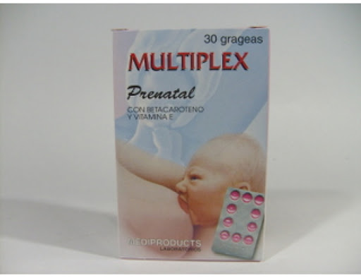 MULTIPLEX PRENATALES CON BETACAROTENO Y VITAMINA E *30 TAB - FARMACIA NUEVO MILENIO