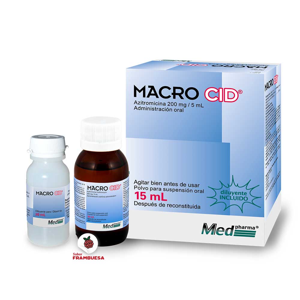 MACRO CID (Azitromicina 200mg/5ml) *Suspencion - FARMACIA NUEVO MILENIO