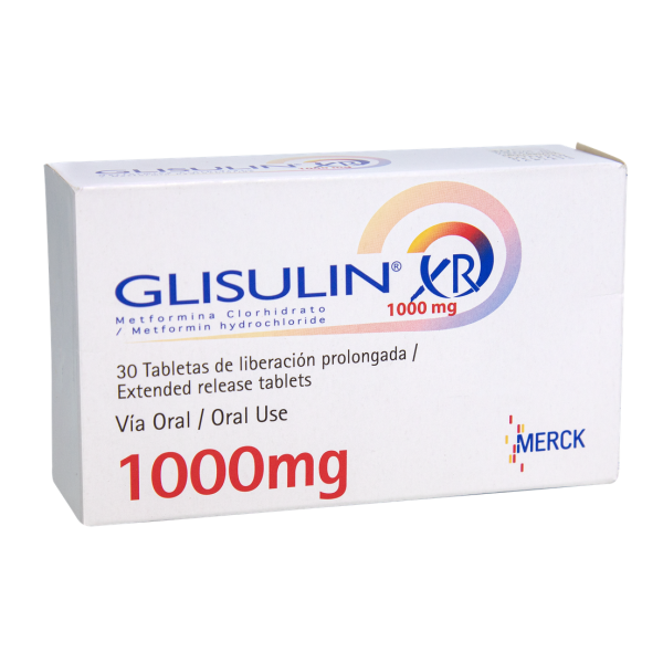 GLISULIN XR 1000MG *30 Tabletas - FARMACIA NUEVO MILENIO