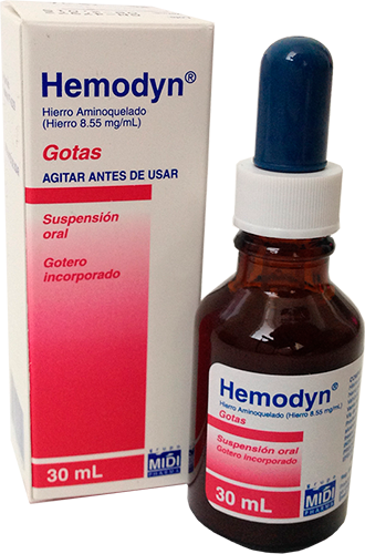 HEMODYN JARABE HIERRO AMINOQUELADO 8.55 MG/ML - FARMACIA NUEVO MILENIO