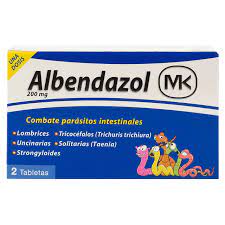 ALBENDAZOLE 200MG MK CAJA X 2 TABLETAS - FARMACIA NUEVO MILENIO