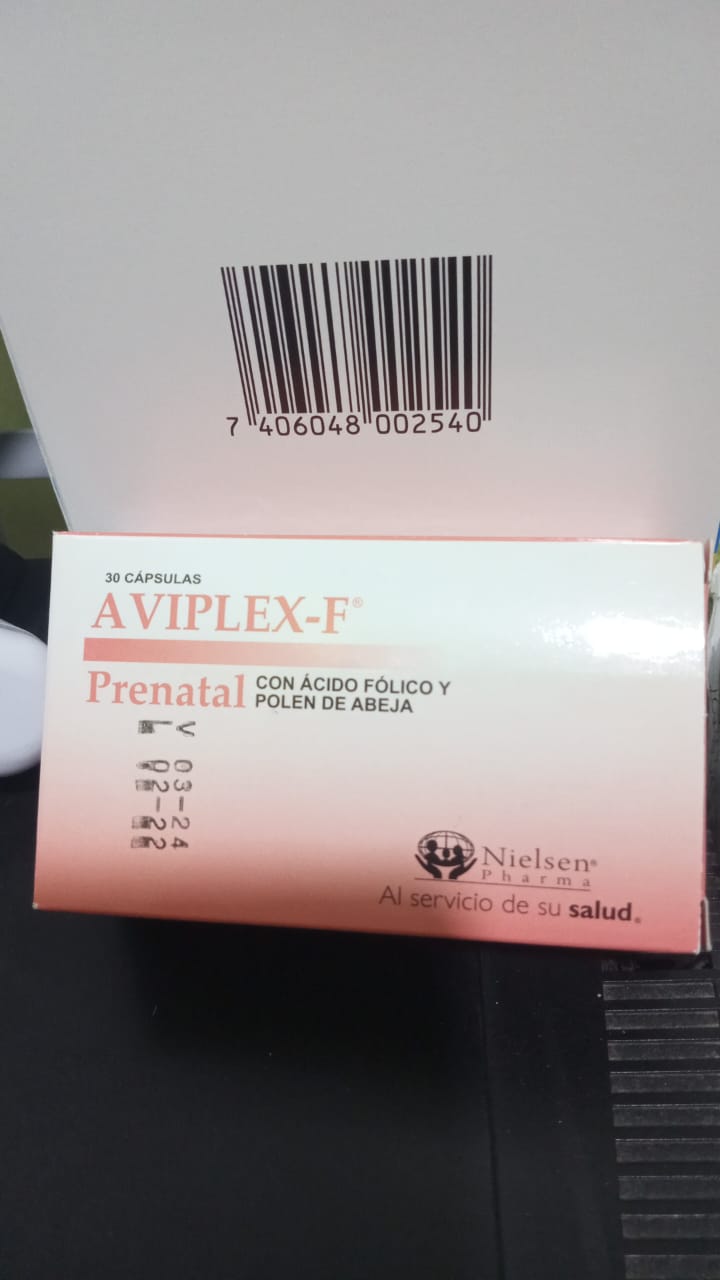 AVIPLEX-F (prenatal con acido folico y polen de abeja) *capsulas  - FARMACIA NUEVO MILENIO